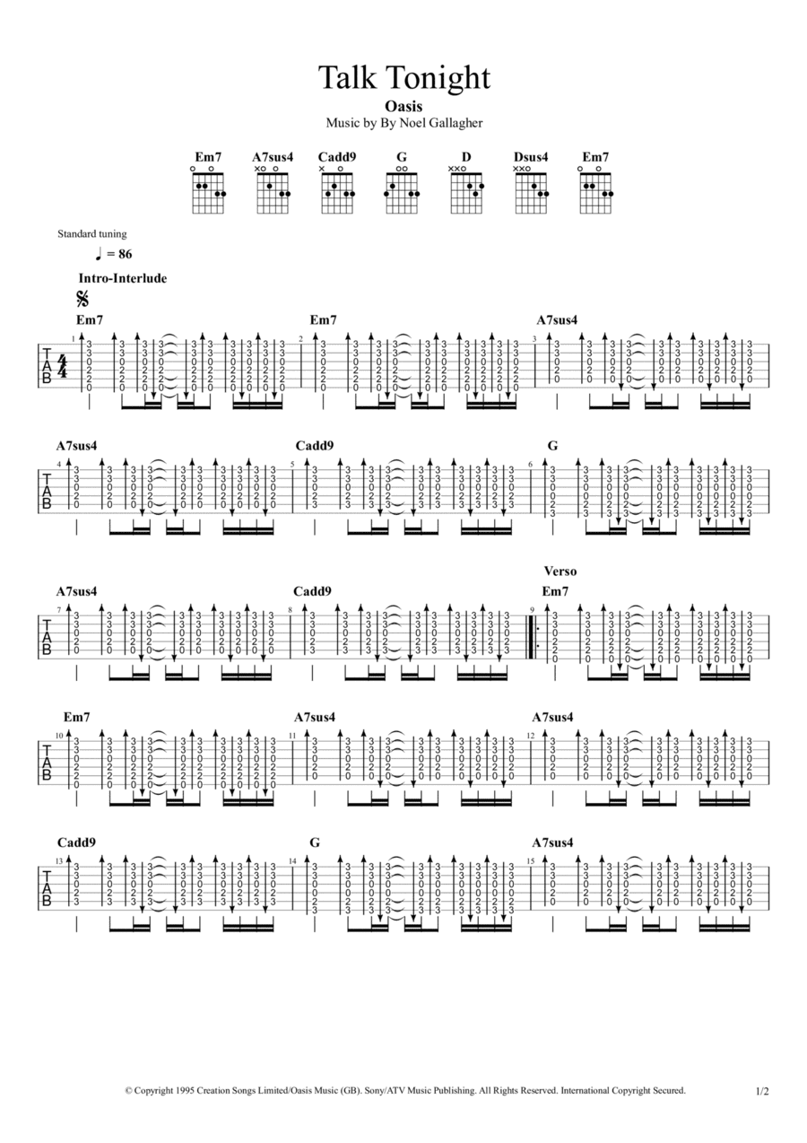 Talk Tonight (arr. Douglas Becker)