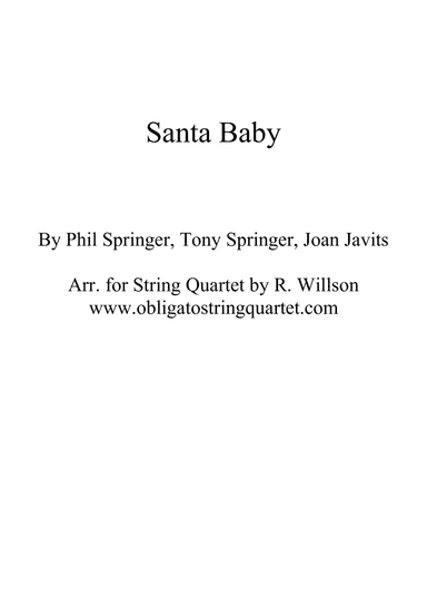 Santa Baby (arr. Rebecca Willson)