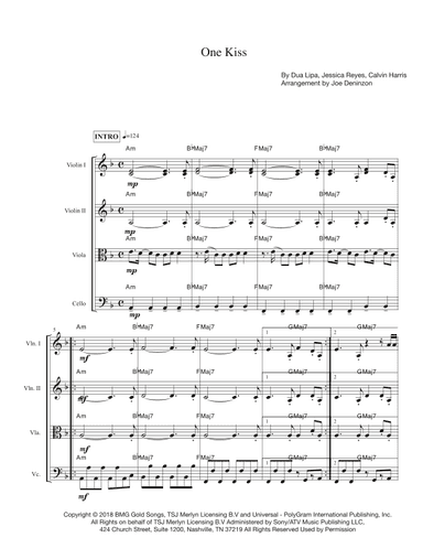 One Kiss (arr. Joe Deninzon)