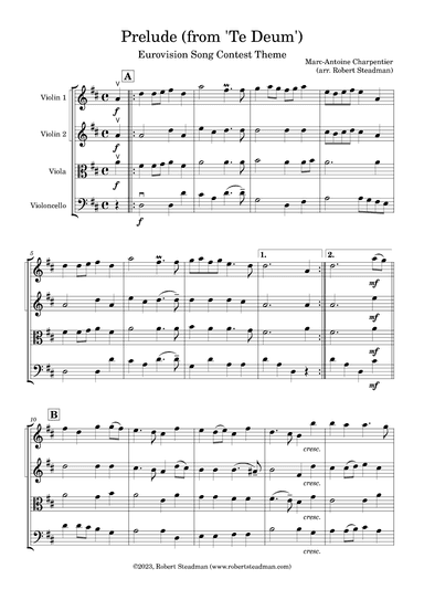 Prelude (from 'Te Deum') - EUROVISION SONG CONTEST THEME (arr. Robert Steadman)