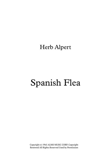 Spanish Flea (arr. Vasyl Falbota)