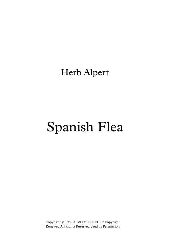 Spanish Flea (arr. Vasyl Falbota)