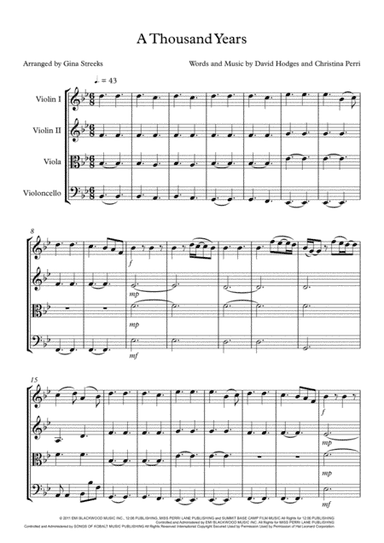 A Thousand Years (arr. G Streeks)
