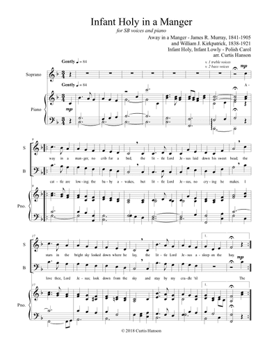 Infant Holy in a Manger (SB ) (arr. Curtis Hanson)