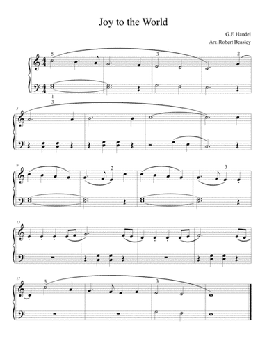 Joy to the World (easy piano) (arr. Robert Beasley)