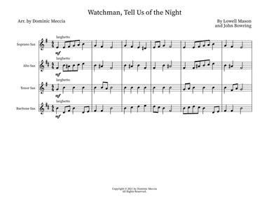 Watchman, Tell Us of the Night (arr. Dominic Meccia)