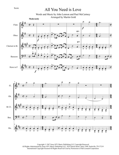 All You Need Is Love (arr. Martin Gold)