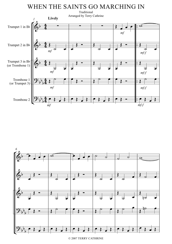 When The Saints Go Marching In (arr. Terry Cathrine)