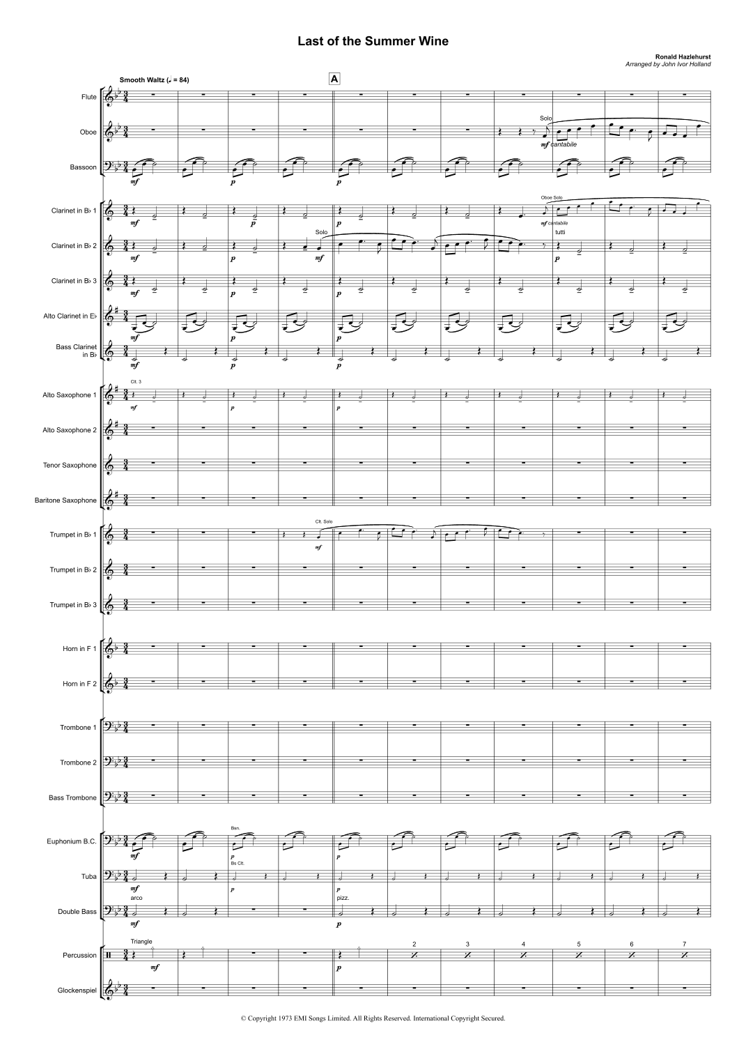 Last Of The Summer Wine Theme (arr. John Ivor Holland)