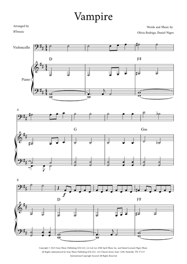 Vampire (arr. BTmusic)