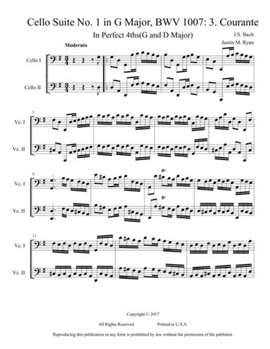 Cello Suite No. 1, BWV 1007: 3. Courante (arr. Justin M. Ryan)