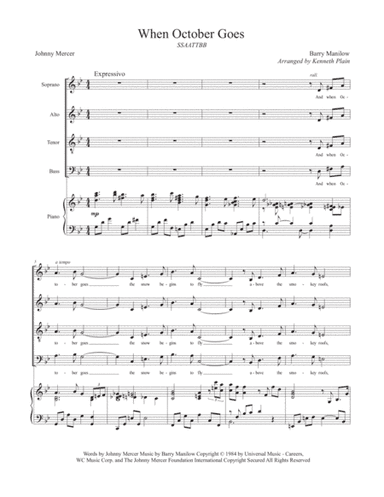 When October Goes (arr. Kenneth Plain)
