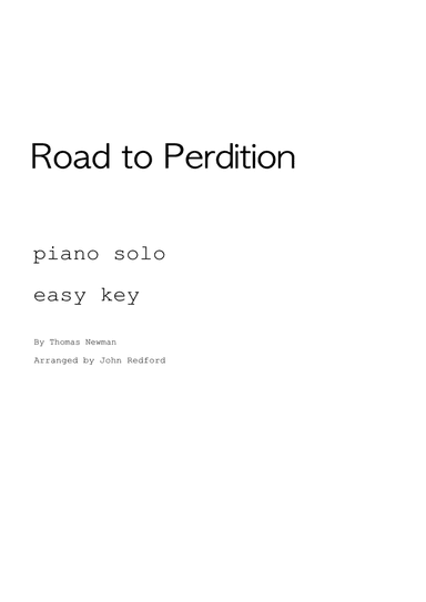 Road To Perdition (arr. John Redford)