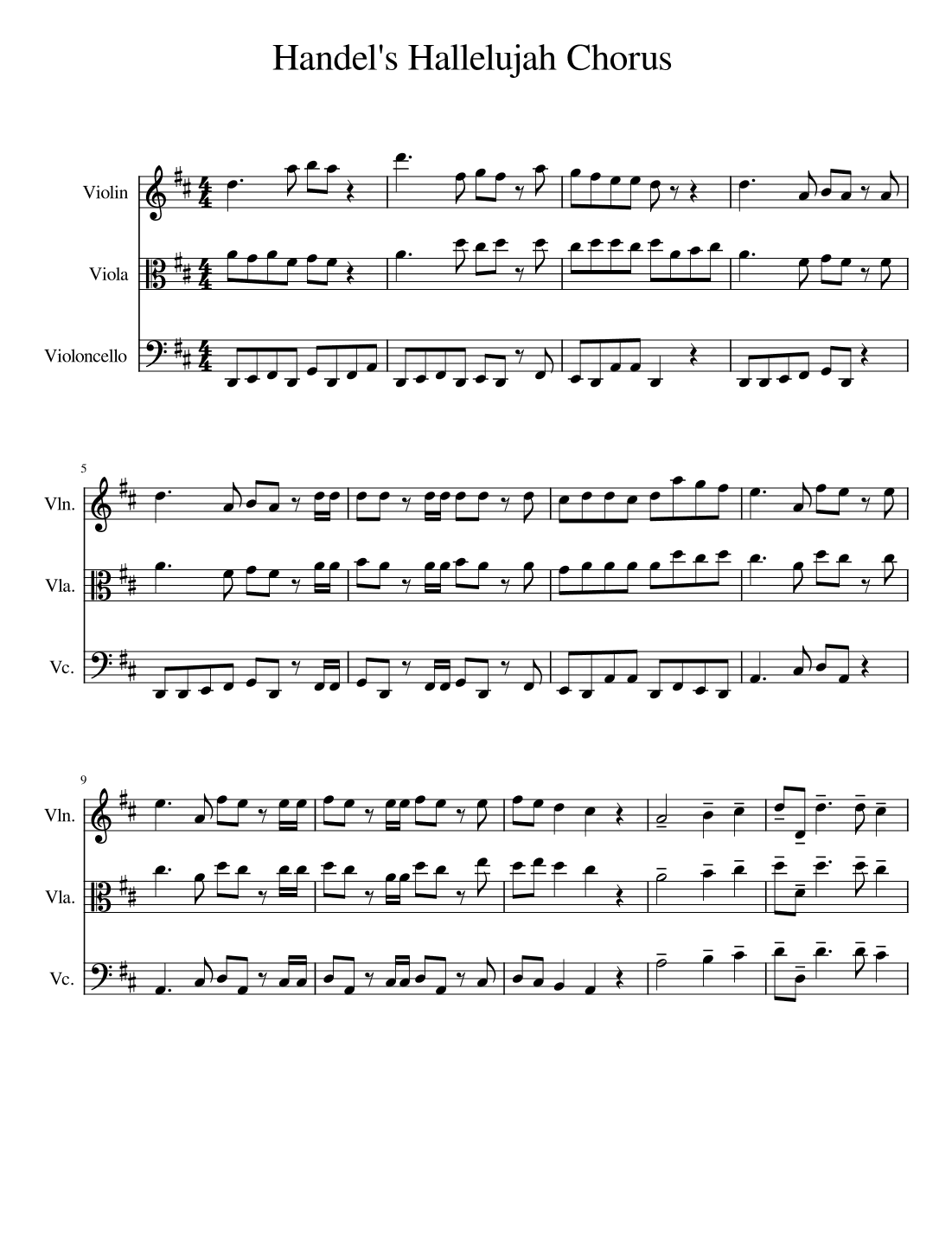 Halelujah Chorus from "The Messiah" (arr. Tyler Davis)