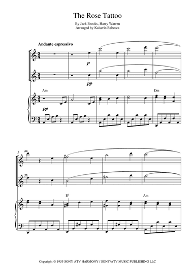 The Rose Tattoo (inspired By The Motion Picture) (arr. Kaiserin Rebecca)