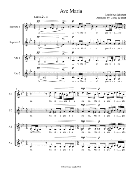 Ave Maria (arr. Corey de Baat)