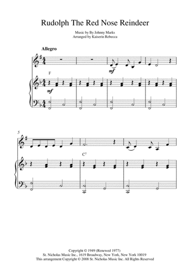 Rudolph The Red-nosed Reindeer (arr. Kaiserin Rebecca)