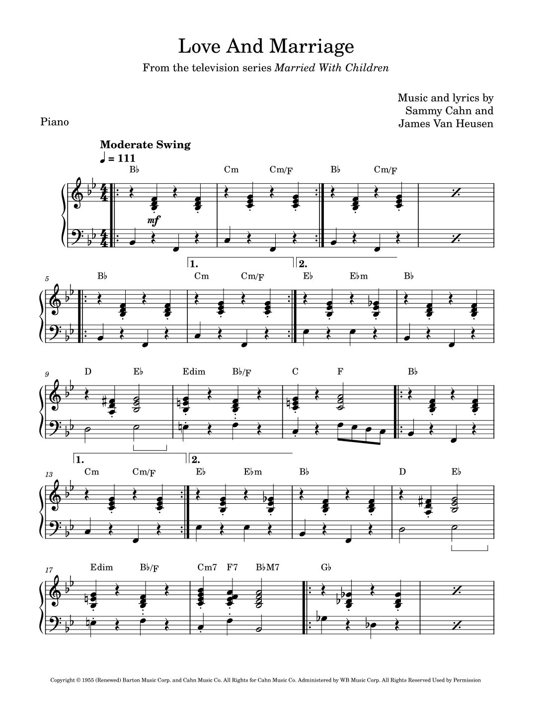 Love And Marriage (arr. David Lartey)