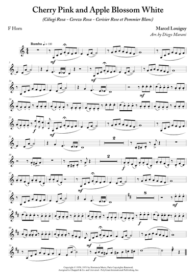 Cherry Pink And Apple Blossom White (arr. Diego Marani)