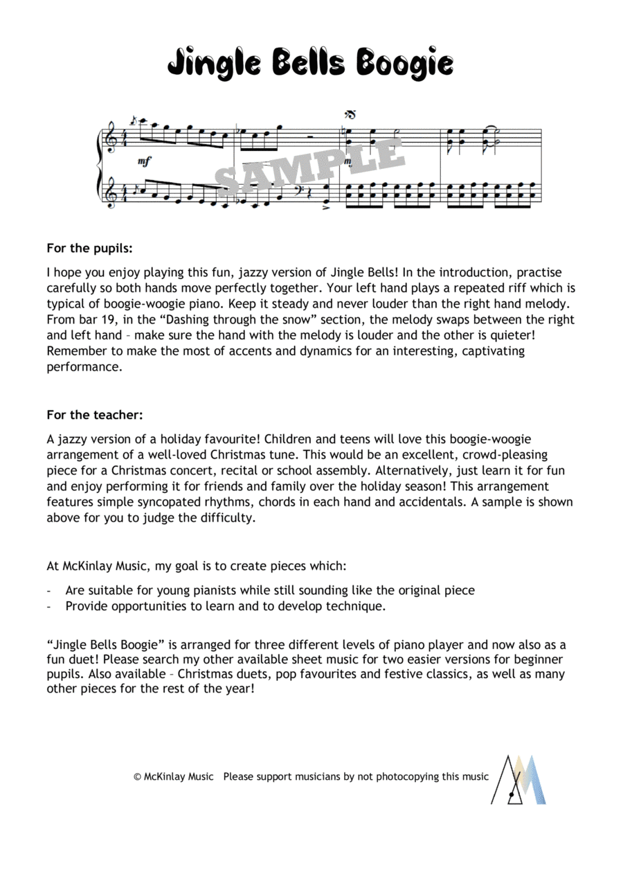 Jingle Bells Boogie - advanced version (arr. L. McKinlay)