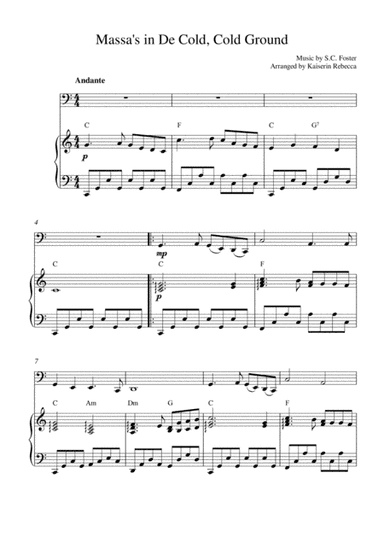 Massa's in De Cold, Cold Ground (arr. Kaiserin Rebecca)