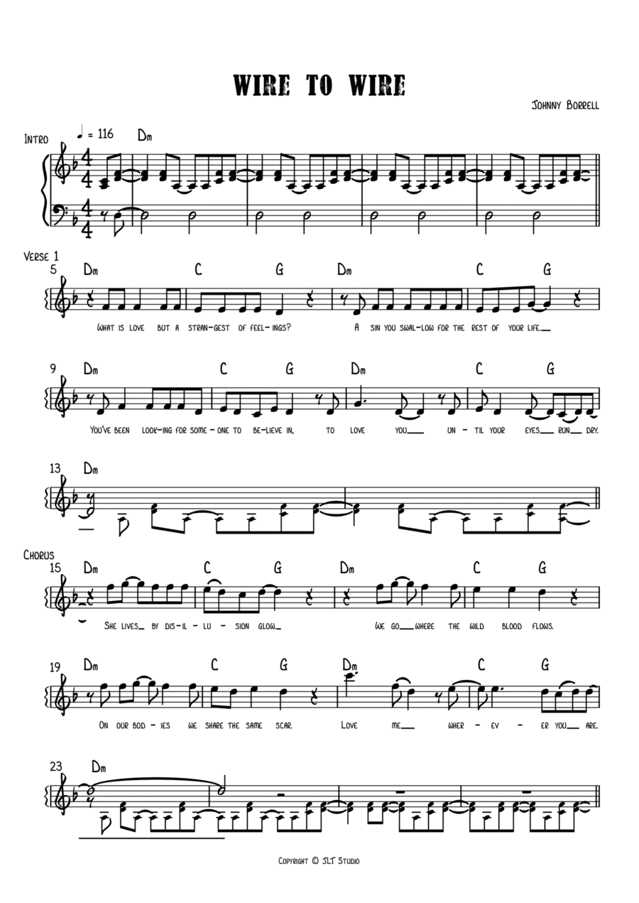 Wire To Wire (arr. Joshua Tindall)