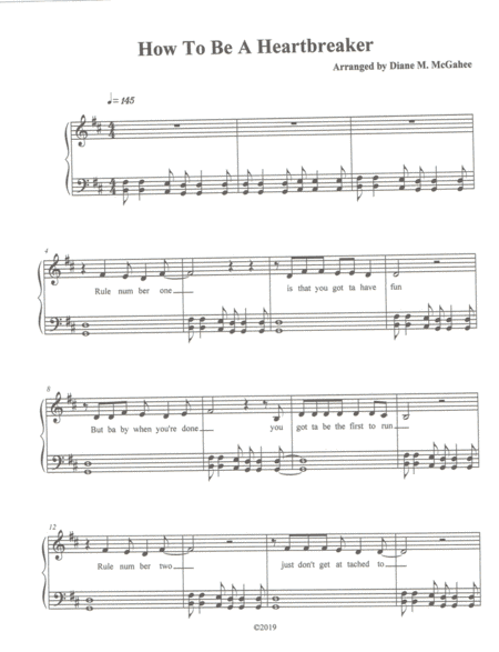 How To Be A Heartbreaker (arr. Diane M. McGahee)