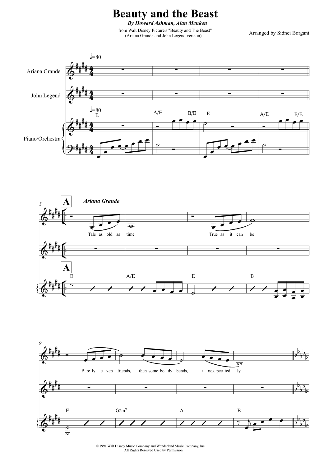 Beauty And The Beast (reprise) (arr. Sidnei Borgani)