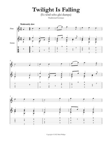 Twilight Is Falling (Es wird scho glei dumpa) (arr. Mark Phillips)