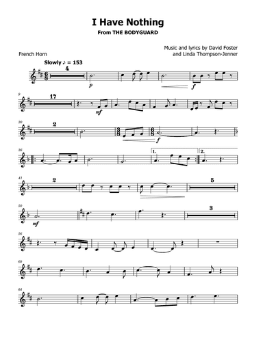 I Have Nothing (arr. David Lartey)