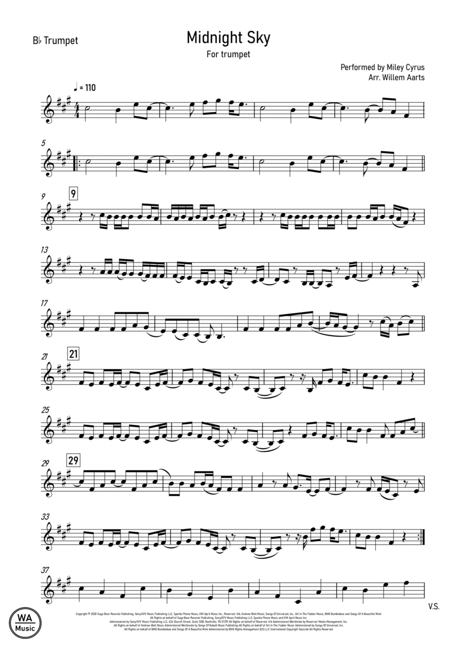 Midnight Sky (arr. Willem Aarts)