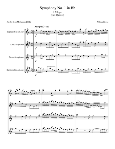 Symphony No. 1 in Bb (arr. Scott McCarron)