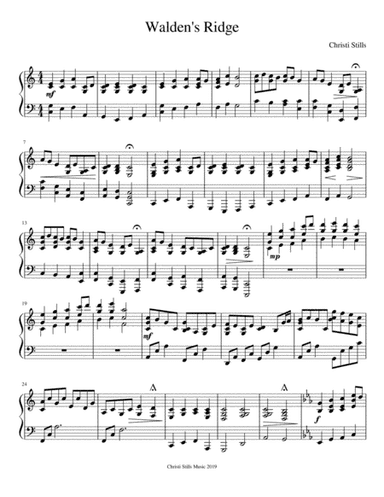 Walden's Ridge (for Piano)
