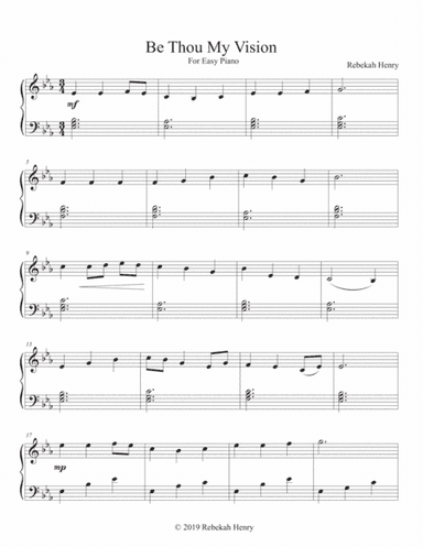Be Thou My Vision - Easy Piano (arr. Rebekah Henry)