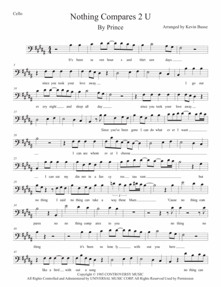 Nothing Compares 2 U (arr. Kevin Busse)