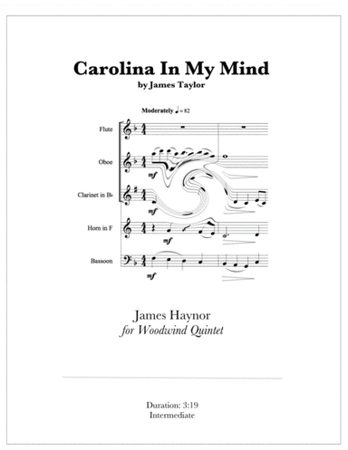 Carolina In My Mind (arr. James Haynor)