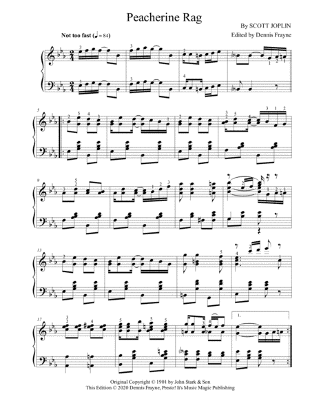 Peacherine Rag (arr. Dennis Frayne)