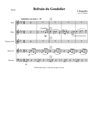 Refrain du Gondolier (arr. Gerhard Engels)