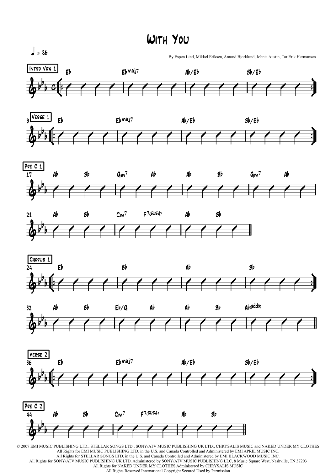 With You (arr. Lef Germenlis)