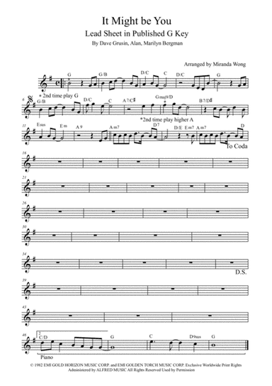 It Might Be You (arr. Miranda Wong)