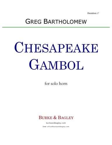 Chesapeake Gambol for solo horn in F