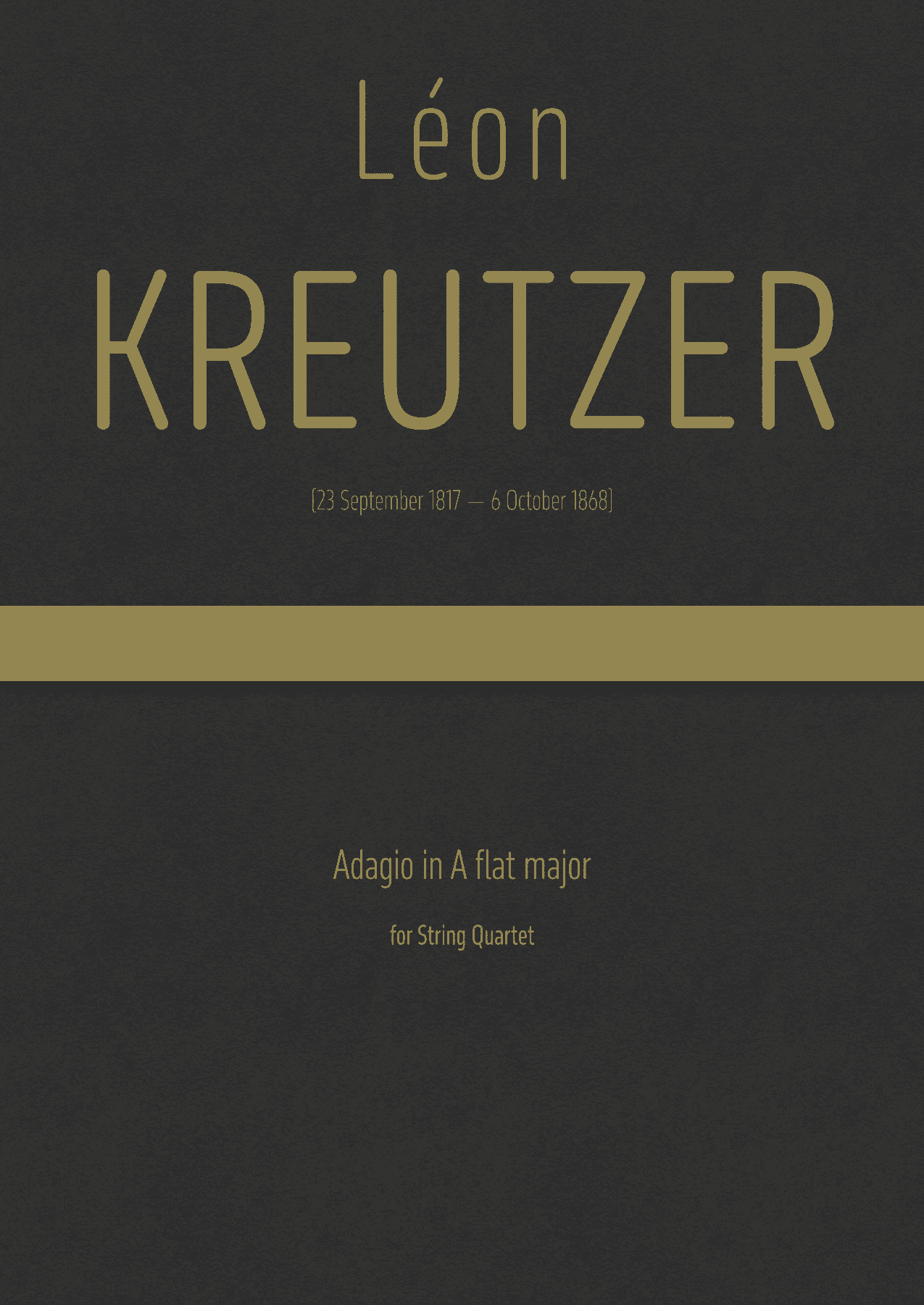 Kreutzer - Adagio in A flat major for String Quartet (arr. J.G. Cucó Barber)