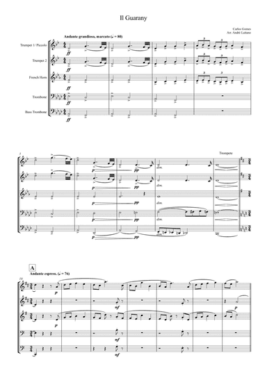 Carlos Gomes - Il Guarany (Brass Quintet) (arr. André Laitano)
