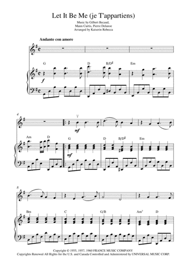 Let It Be Me (je T'appartiens) (arr. Kaiserin Rebecca)