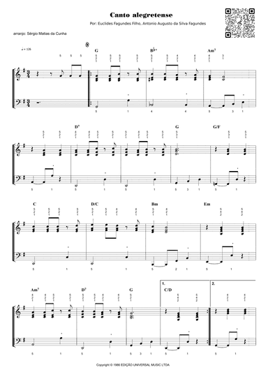 Canto Alegretense (arr. Sérgio Matias da Cunha)