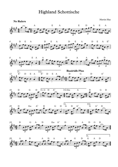 Ceilidh Music: Highland Schottische - No Rulers, Ruairidh Plus, Je Pense Plus, Reason 'n' Evidence