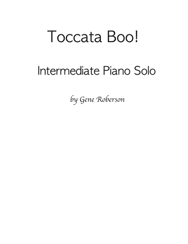 Toccata Boo!  Piano Solo