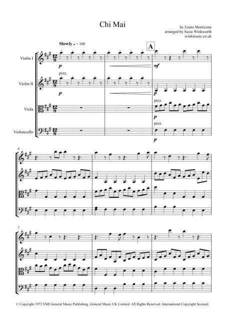 Chi Mai (arr. Susie Winkworth winkmusic.co.uk)