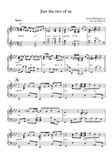 Just The Two Of Us (arr. Esther Lihj)