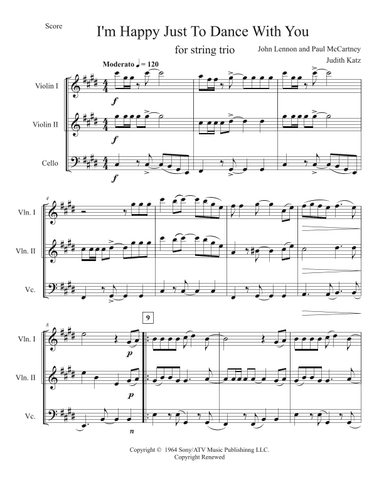 I'm Happy Just To Dance With You (arr. Judith Katz)